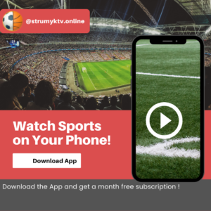 Red and Grey Minimal Creative Modern Football Sport Streaming App Online Instagram Post